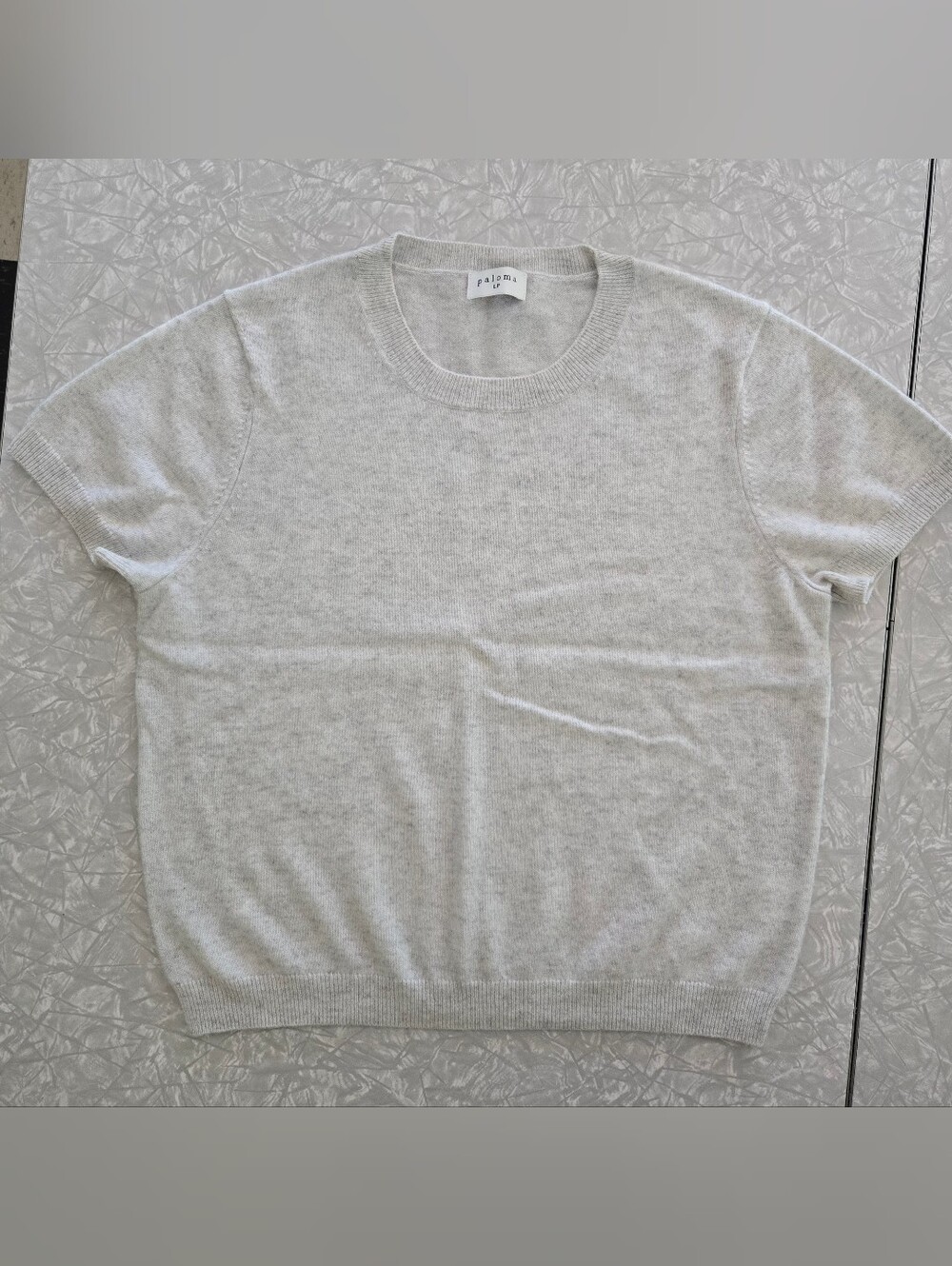 Paloma 100% Cashmere Sweater - Size LP - Heathered Light Grey